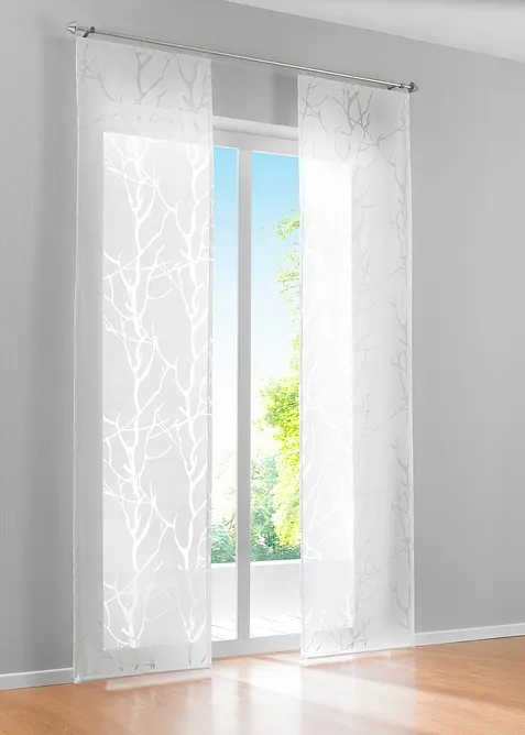 Panelgardin med etset mønster (1 stk.), bonprix