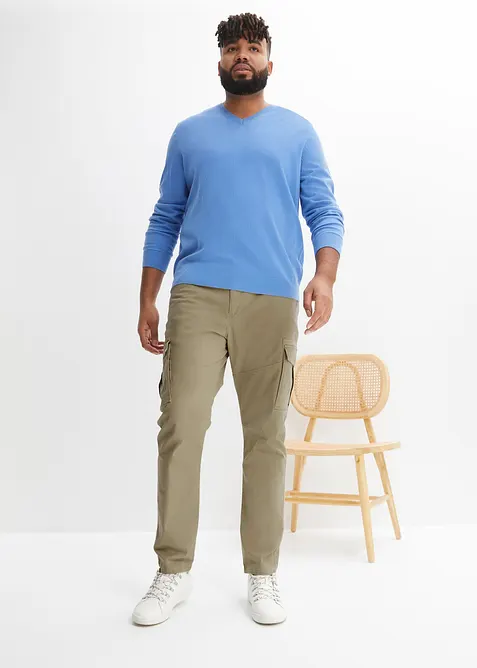 Finstrikket genser i myk bomullsmiks, bonprix