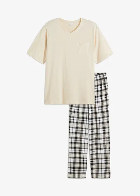 Pyjamas av &oslash;kologisk bomull med korte ermer, bonprix