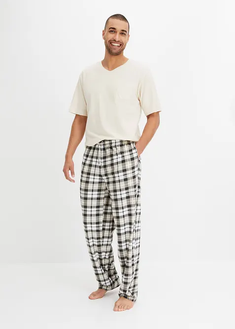 Pyjamas av &oslash;kologisk bomull med korte ermer, bonprix