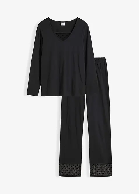 Pyjamas med tynn mesh, bonprix