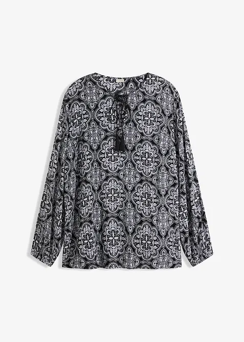 Bluse i strukturert viskose, bonprix