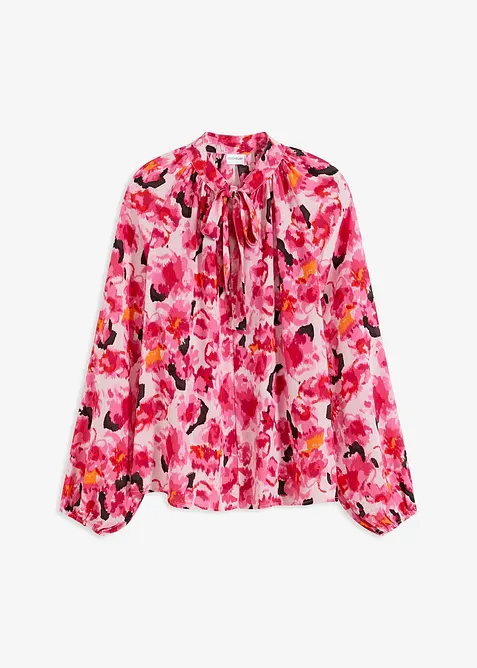 Chiffonbluse med sløyfe, bonprix