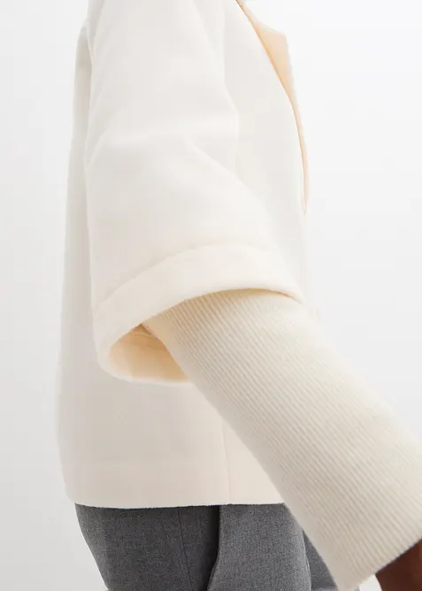 Losjakke med strikkede ermer, bonprix