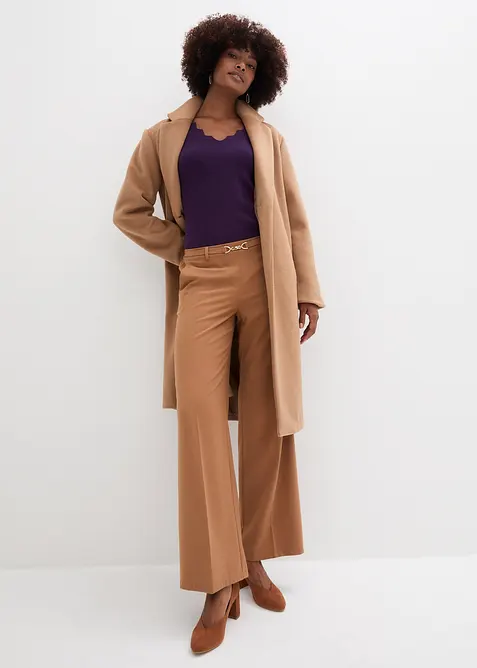 Finstrikket genser i myk viskosemiks, bonprix