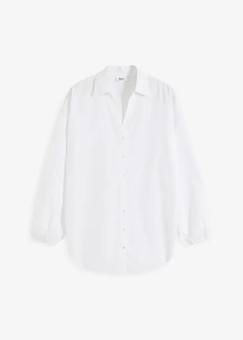 Oversized bluse av ren bomull, bonprix