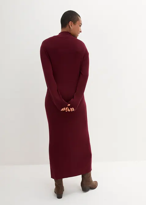 Finstrikket maxikjole av lett viskosemiks, bonprix