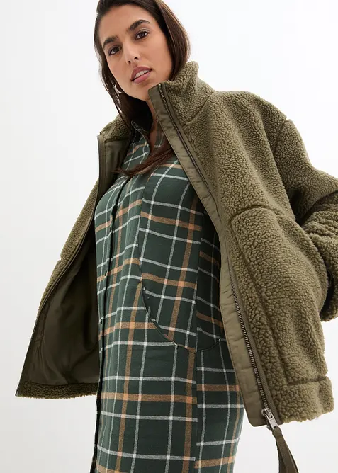 Fôret teddyfleece-jakke, bonprix