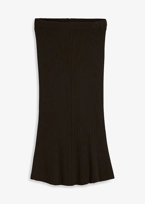 Ribbestrikket skj&oslash;rt i viskosemiks, bonprix