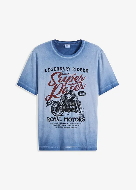 T-skjorte i &oslash;kologisk bomull og vasket look, bonprix
