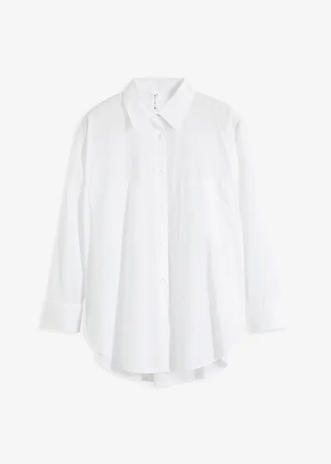 Oversized bluse av ren bomull, bonprix