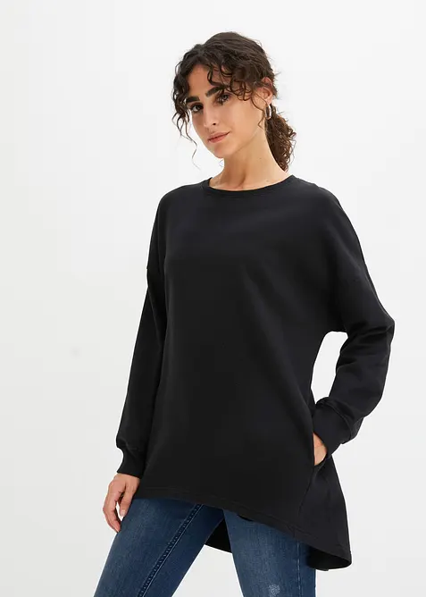 Oversized sweatshirt i 100% bomull, bonprix