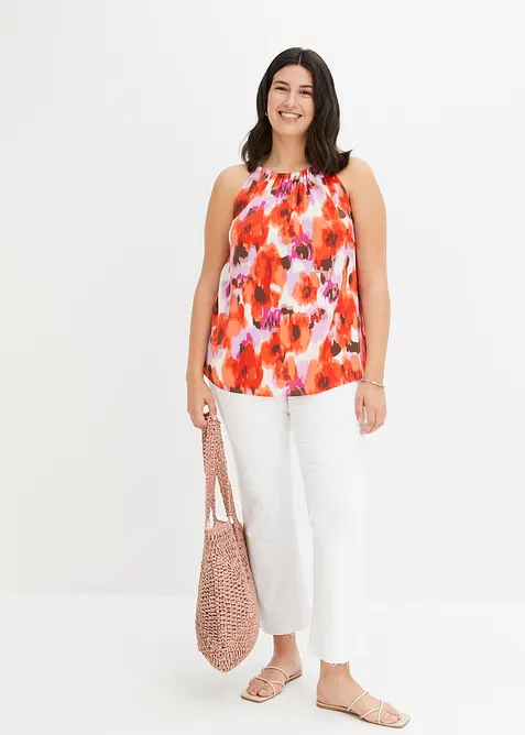 Blusetopp med print, bonprix