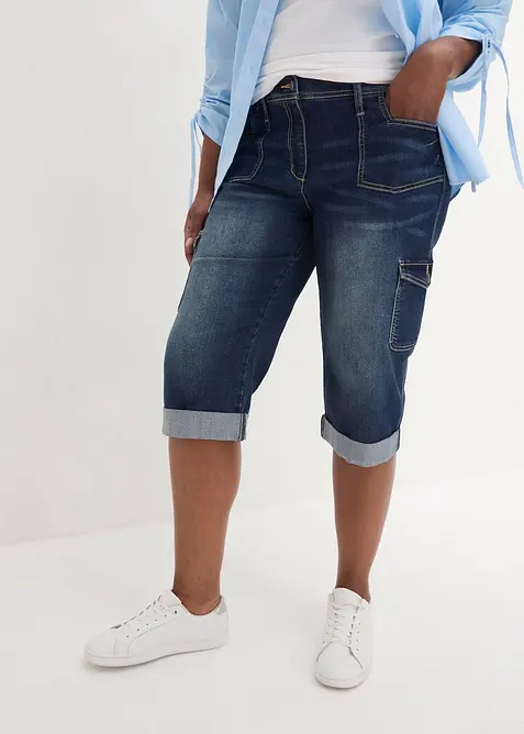 Cargo-jeans, Mid Waist, stretch, bonprix
