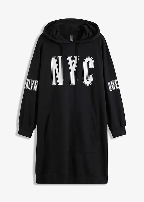 Sweatshirtkjole i ren økologisk bomull, bonprix