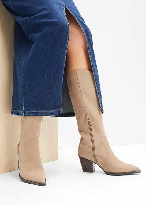 Cowboystøvletter med broderi, bonprix