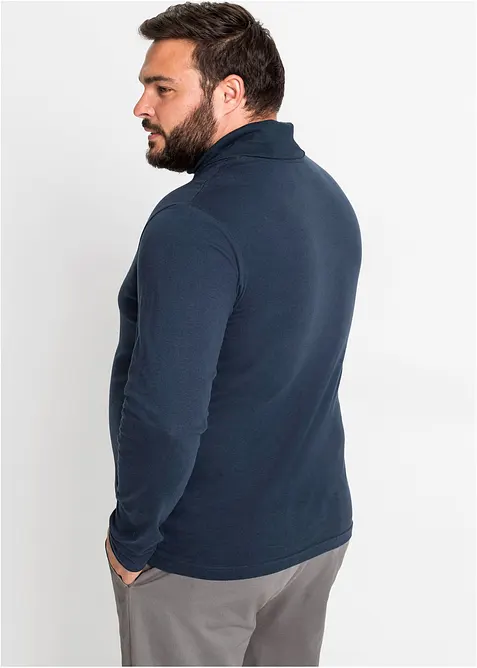 Langermet shirt med rullekrage i ren &oslash;kologisk bomull, bonprix