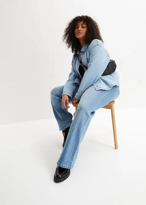 Wide Leg-jeans, Mid Waist, Stretch, bonprix