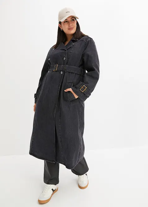 Trenchcoat i denim, bonprix