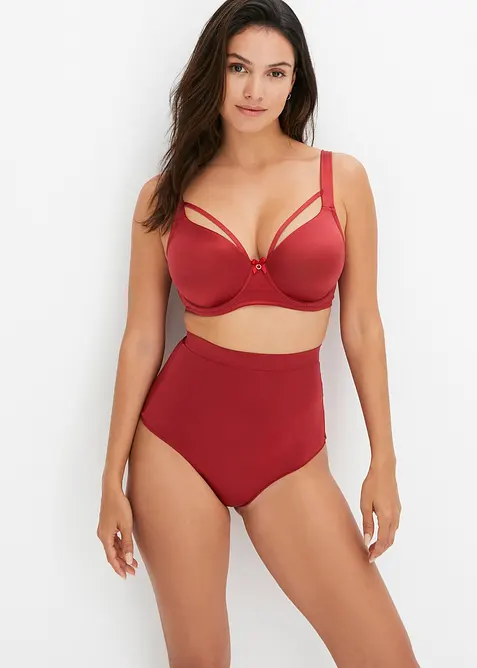 Shape-stringtruse i materiale med glans, lett formende (2-pack), bonprix