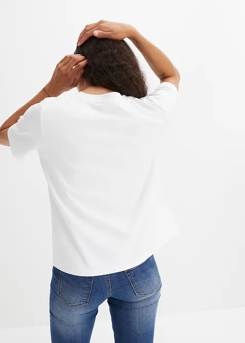 T-skjorte i formstabil, &oslash;kologisk bomull, bonprix