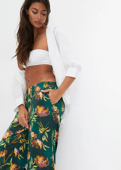 Vid pyjamasbukse av myk viskosemiks, bonprix