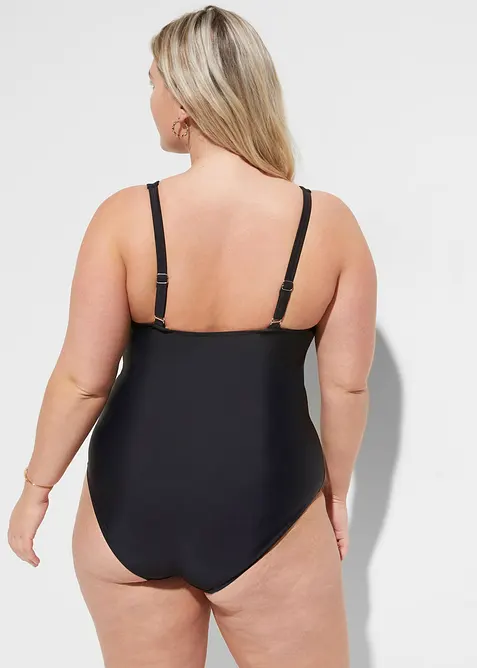 Shape-badedrakt med V-hals, lett formende, bonprix