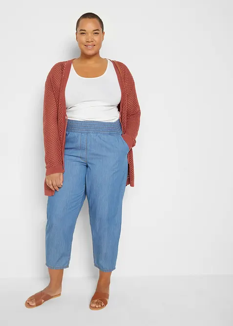 Mom-jeans, High-Waist, &oslash;kologisk bomull, bonprix