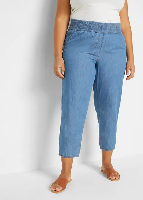 Mom-jeans, High-Waist, &oslash;kologisk bomull, bonprix