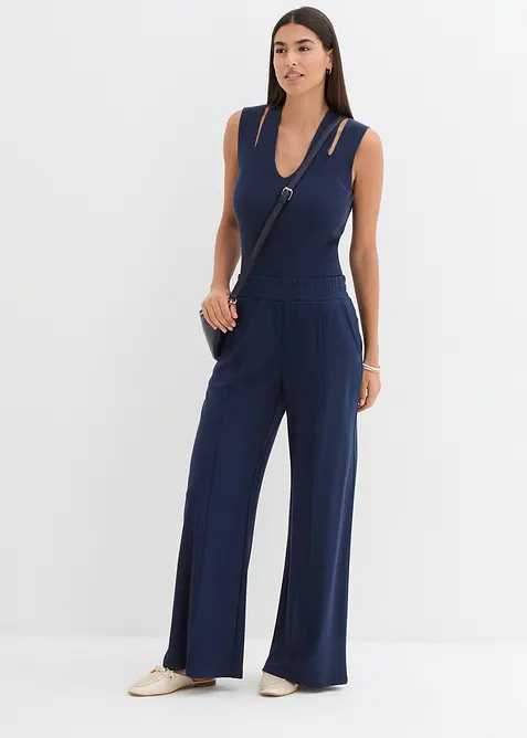 Jerseybukse med vide ben, bonprix