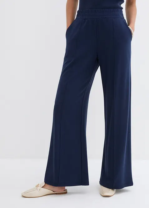 Jerseybukse med vide ben, bonprix