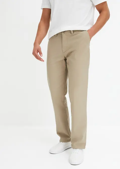 Chinos i ren bomull og Regular Fit-modell, Straight, bonprix