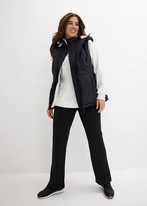 Vattert vest med piléfôr, bonprix