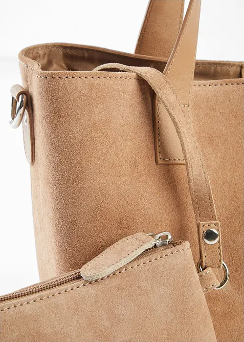 Håndveske i skinn, bonprix