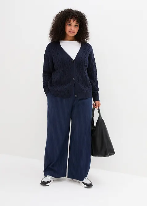 Vid bukse i ullstil, bonprix