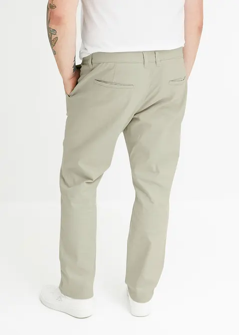 Relaxed Fit stretch-chinos med &oslash;kologisk bomull, Straight, bonprix