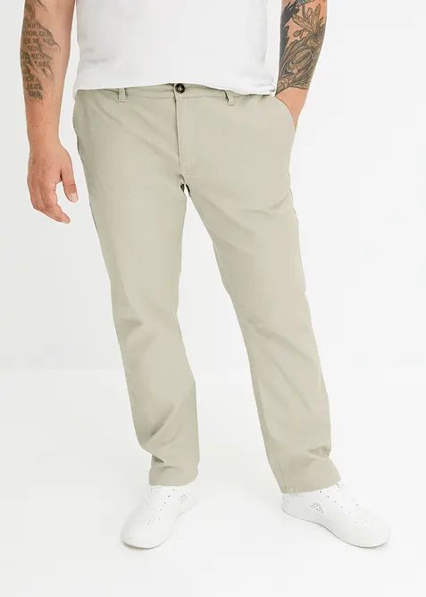 Relaxed Fit stretch-chinos med &oslash;kologisk bomull, Straight, bonprix