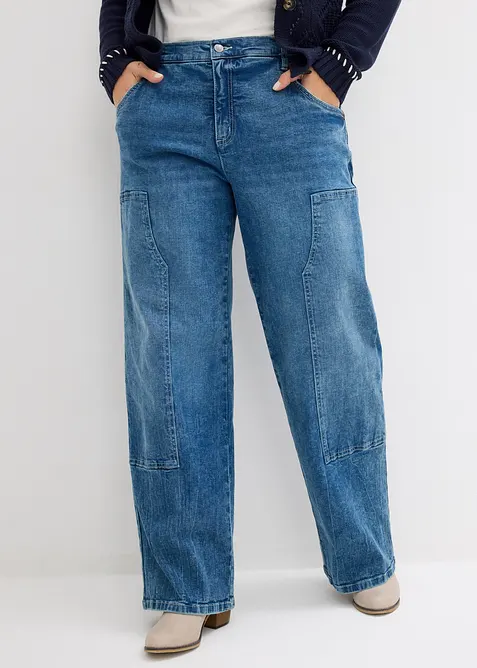 Wide Leg-jeans Mid Waist, bonprix