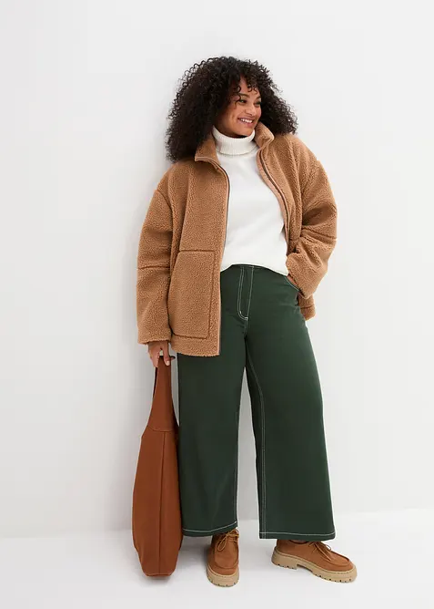 Fôret teddyfleece-jakke, bonprix