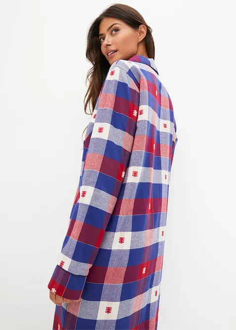 Nattkjole i vevd materiale med knepping, bonprix