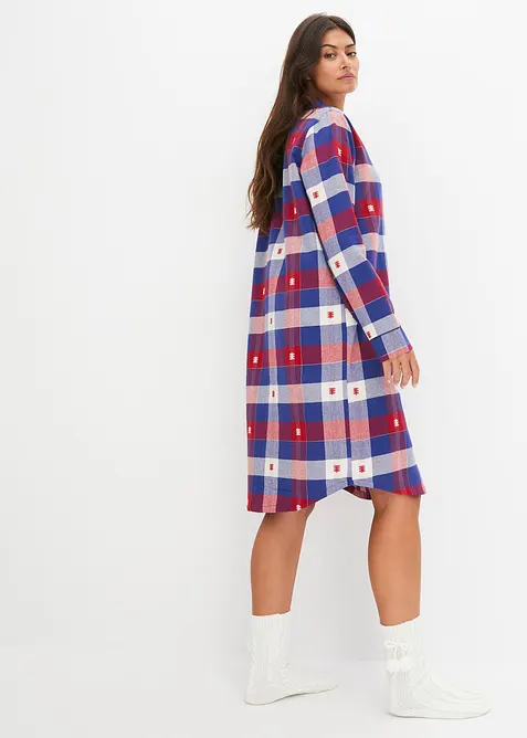 Nattkjole i vevd materiale med knepping, bonprix