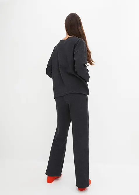 Loungewear-dress i strukturert jersey, bonprix