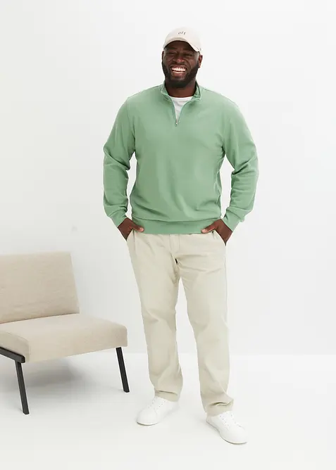 Sweatshirt med troyer-krage, bonprix