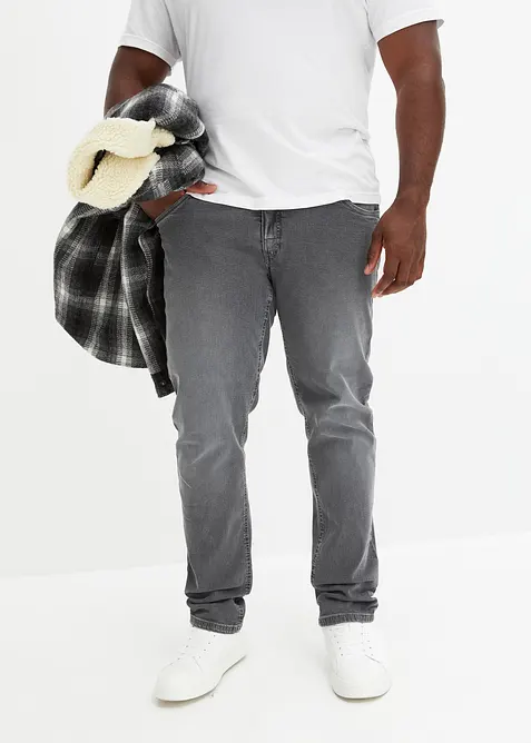 Regular Fit stretchjeans med komfortsnitt, Tapered, bonprix