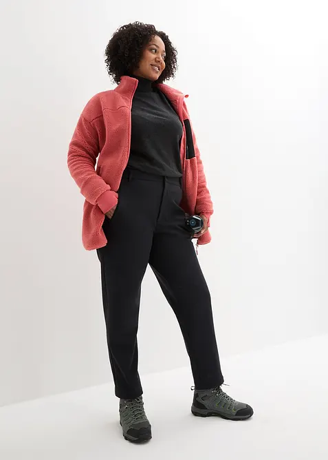 Softshellbukse med stretch og komfortlinning, vannavstøtende, bonprix