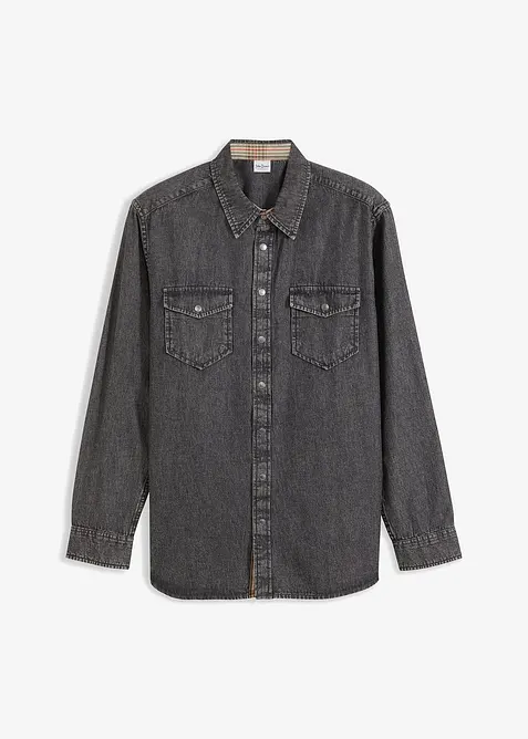 Denimskjorte i 100% bomull, bonprix