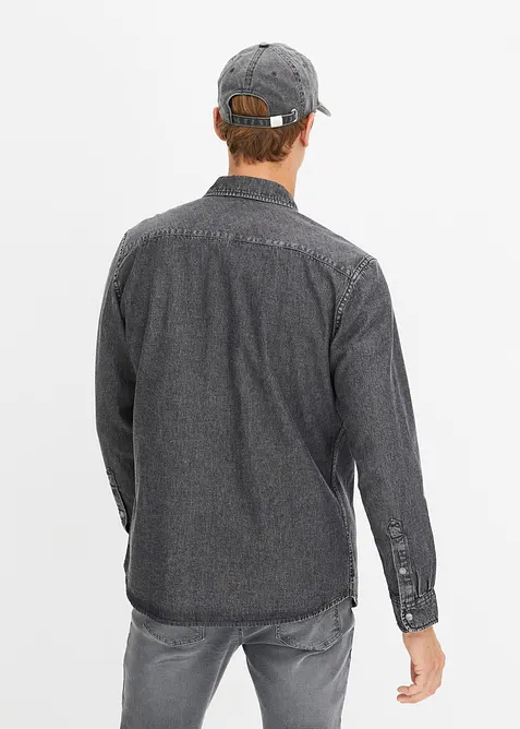 Denimskjorte i 100% bomull, bonprix