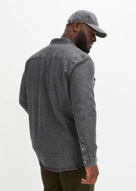 Denimskjorte i 100% bomull, bonprix