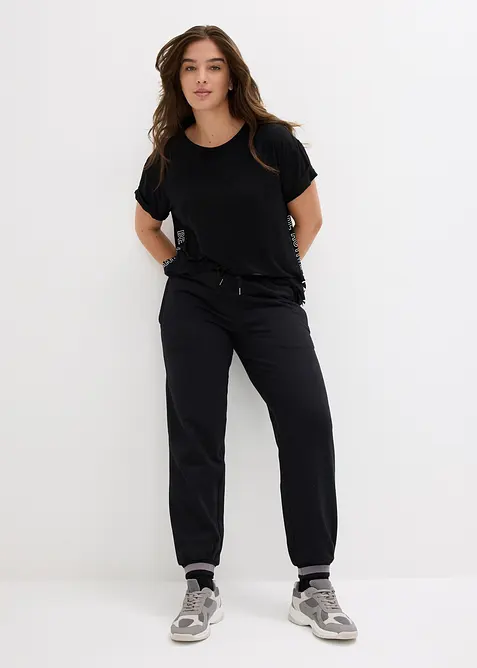 Joggebukse i bomullsmiks (2-pack), bonprix