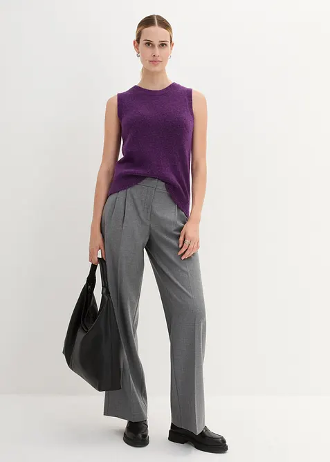 Ullvest med alpakkaull, bonprix